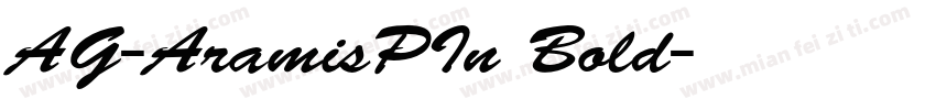 AG-AramisPIn Bold字体转换
